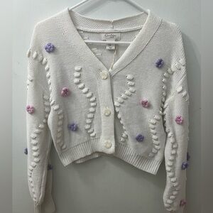 Jessica Simpson cropped v neck cardigan